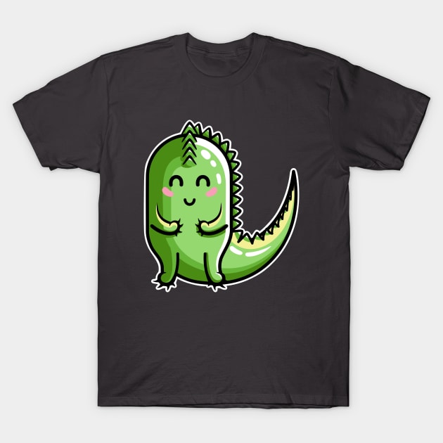 Kawaii Cute Dinosaur T-Shirt by freeves